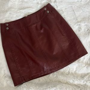 Free People Skirt. faux leather skirt
